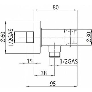 Держатель ручного душа Bossini C12000.073 чёрный матовый