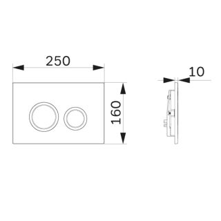 Клавиша смыва Am.Pm ErgoFit L I110138 механическая черный