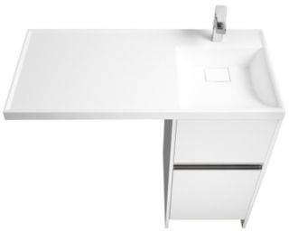 Тумба под стиральную машину Акватон Лондри 40см белый 1A236001LH010