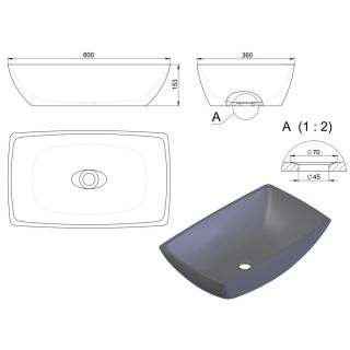 Раковина Holbi Titan 60см цветной матовый 1.02.010.11.3