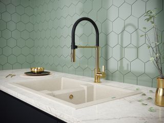 Смеситель для кухни Paulmark Halt Ha214021-G золото