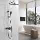 Душевая стойка с термостатом Shevanik S3096H чёрный