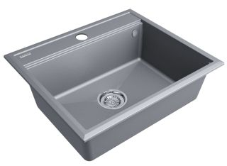 Мойка кухонная Paulmark Stepia PM115951-GRM серый металлик