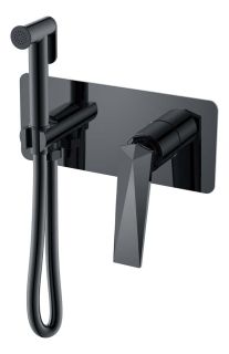 Гигиенический душ Boheme Venturo 377-SGM со смесителем антрацит глянец