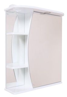 Шкаф-зеркало с подсветкой Onika Луна 206014 правый 60см белый