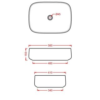 Раковина ArtCeram Cognac COL009 13 00 arancio cammeo 56 см