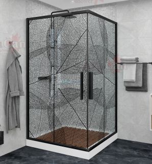 Душевой уголок AvaCan KB 100-110 чёрный