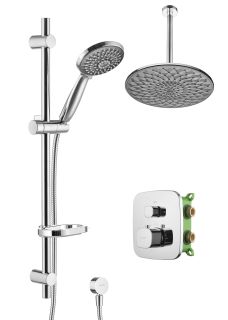 Душевой комплект Swedbe Platta 5557G1 с термостатом хром/серый