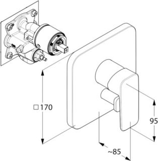 Душевой комплект Kludi Pure&Style 7в1 406300575 хром