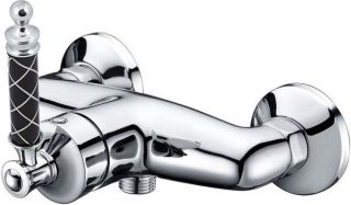 Смеситель для душа Boheme Vogue хром Murano, черное_Комплект хром