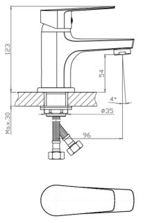 Смеситель для раковины Orange Loop M26-021cr