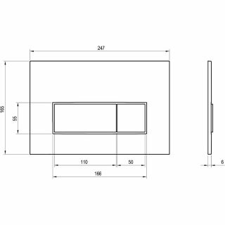 Клавиша смыва Ravak Uni Slim X01744