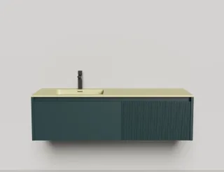 Подвесная тумба Salini Domino 27D214IN 140см шпон под встраиваемую раковину