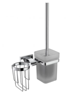 Ёршик для унитаза Gappo G0710-1 с держателем освежителя воздуха хром