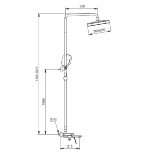 Душевая стойка Gappo G2428-9 оружейная сталь