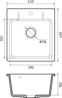 Мойка кухонная GranFest URBAN 245 песочный