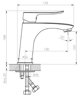 Смеситель для раковины Agger Nice A2502100