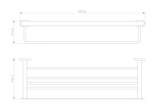 Полка для полотенец  Wonzon & Woghand First WW-8481-LG золото глянцевое