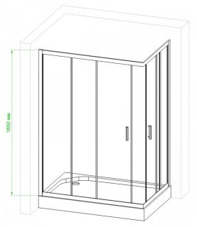 Душевой уголок Royal Bath HKD 100x90см белый RB9100HPD-C