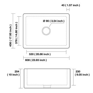 Кухонная мойка Kerasan Hannah Essex 60 541001 Белая