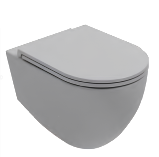 Подвесной унитаз Isvea Infinity 10NF02001SV-2V безободковый крышка микролифт серый бетон матовый