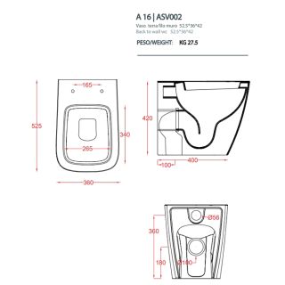 Унитаз Artceram A16 ASV002 01 86 белый