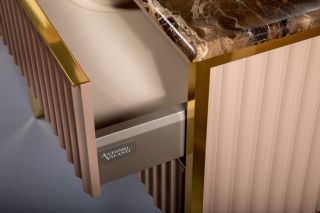 Тумба под раковину Armadi Art Monaco 80см капучино/золото 867-080-CPG