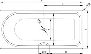 Стальная ванна Bette BetteOcean 8854-000 170x75 см белый