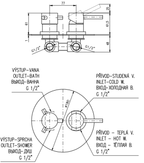 Смеситель для душа Rav Slezak Seina SE986KZ хром