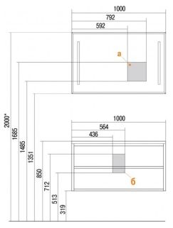 Зеркало Акватон Римини 100см 1A136902RN010