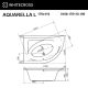Гидромассажная ванна WHITECROSS Aquarella 0108.170110.100.SMART.BR левая 170x110 см Smart бронза
