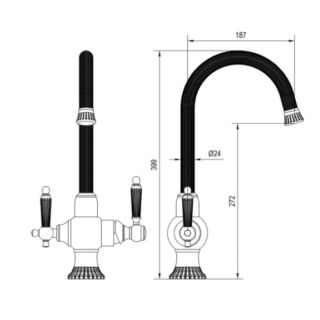 Смеситель для кухни ZORG Sanitary ZR 352 YF BR