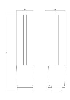 Туалетный ёршик в комплекте Wonzon & Woghand Eclipse WW-9129 хром