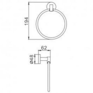 Кольцо для полотенец Frap F1704 хром