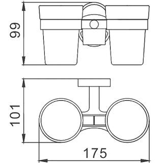 Стакан для зубных щеток Frap F1908 хром