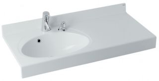 Раковина подвесная Акватон Отель левая 100см белый 1A70073NOT01L
