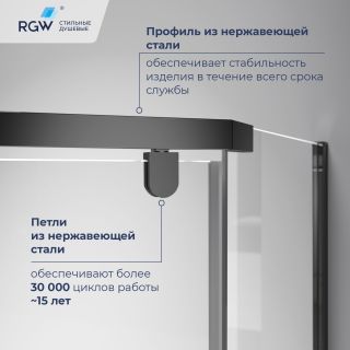 Душевой уголок RGW PA-83-B 78088399-14 90x90 см чёрный