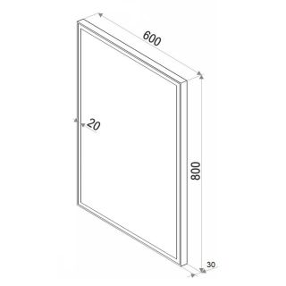 Зеркало с подсветкой Бриклаер Лофт 4627125415623 60 см сенсор бесконтактный