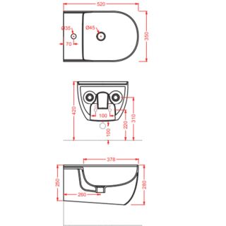 Биде Artceram THE ONE THB001 12 00 giallo zinco *1 giallo zinco