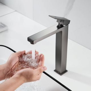 Смеситель для раковины Shevanik S9611T оружейная сталь