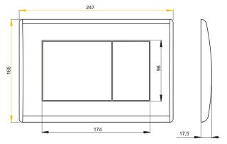Кнопка смыва AlcaPlast для инсталляции хром глянцевый M271