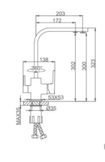 Смеситель для кухни Frap F4360 хром