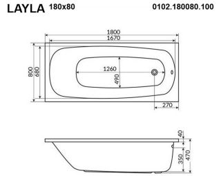 Гидромассажная ванна Whitecross Layla 0102.180080.100.SOFT.BR 180x80см Soft бронза