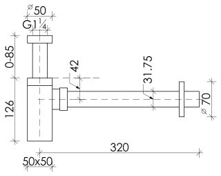 Сифон для раковины Ceramica Nova 70002CH с мокрым затвором хром