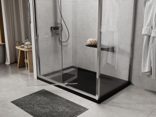 Душевой поддон из искусственного камня WasserKRAFT Abens 120x90 20T07 Черный матовый