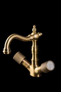 Смеситель для раковины Boheme Royal Crystal бронза 312-Royal/CRST