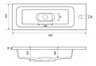 Раковина Madera Модуль 4627173210607 50см белый