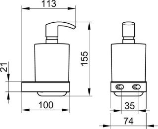 Дозатор жидкого мыла Keuco Smart.2  14752010100 хром