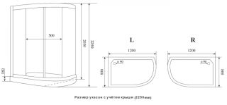 Душевая кабина Timo Premium Ilma Black ILMA-902 L B 120 x 80 см