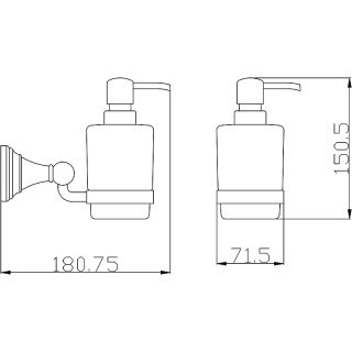 Дозатор для жидкого мыла Rav Slezak Morava MKA0303SM Бронза